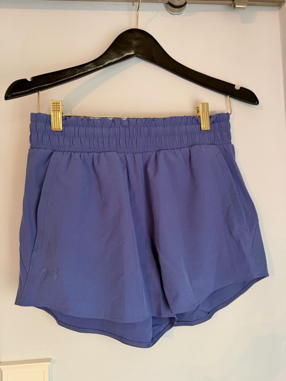 Under Armour Women's Lavender Elastic-Waist Athletic Shorts